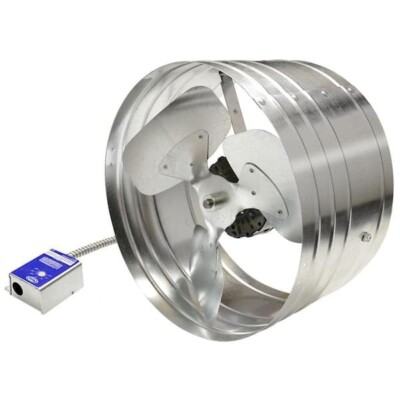 Master Flow 1450 CFM SIlver Electric Powered Gable Mount Electric Attic Fan