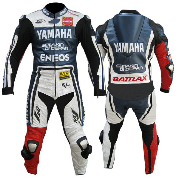YAMAHA Männer Leder Bikeranzug Biker Lederkombi Rennen Motorrad Lederjacke Hose