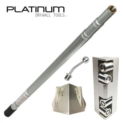 Platinum Drywall Corner Roller & Glazer Kit with 3-8 ft Extendable Handle 