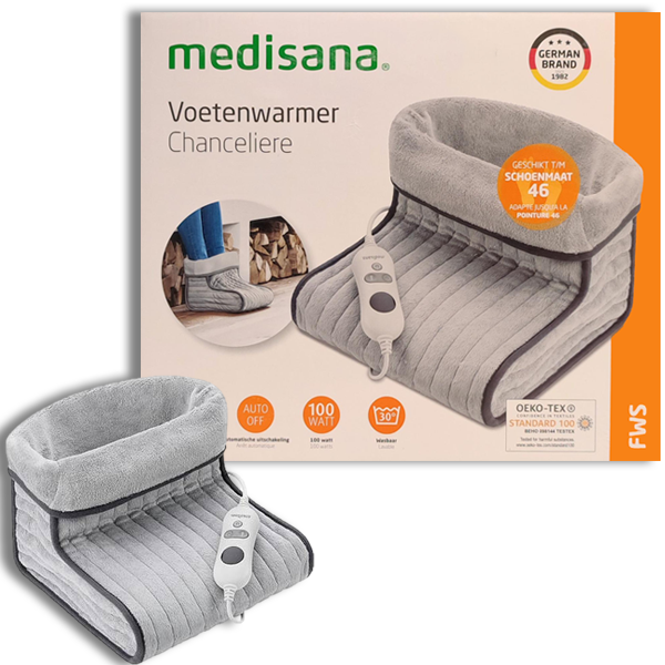 MEDISANA SCALDAPIEDI ELETTRICO 100W 3 TEMPERATURE LAVABILE PER PIEDI FINO AL 46