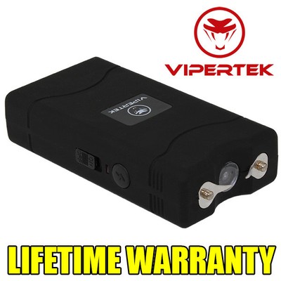 Vipertek Black Vts-880 30 Bv Mini Rechargeable Led Police Stun Gun + Taser Case
