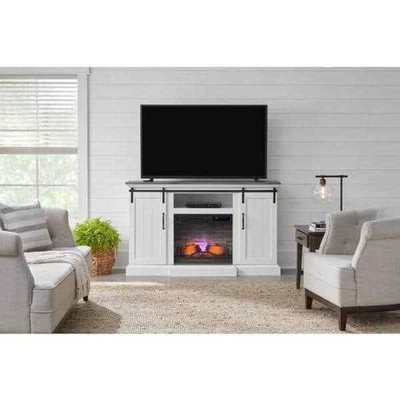 Tv Stand 60" W White W/ Gray Top
