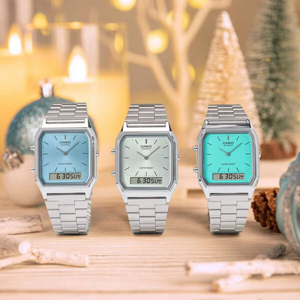CASIO CLASSIC  AQ-230A-2A2MQYJF  カシオ Casio Classic AQ-230A-2A2 Retro Digital Analog Alarm Unisex