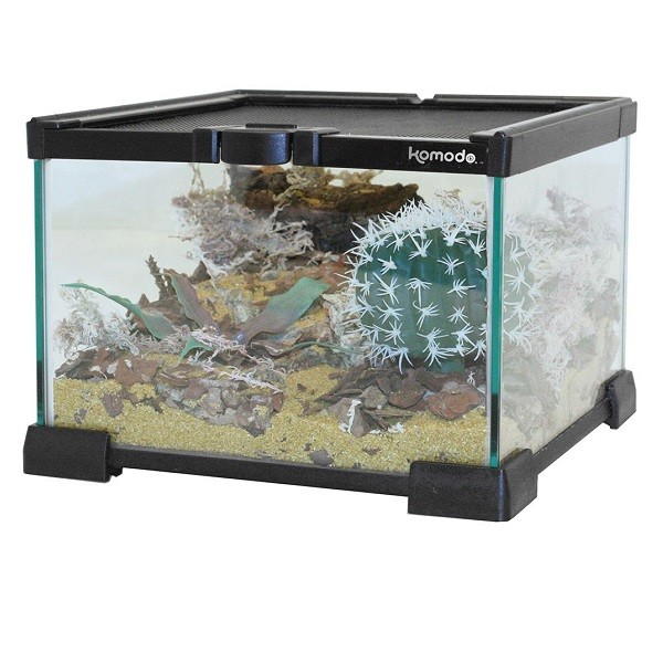 Komodo Glass Nano Habitat Small Reptile Vivarium Stackable Spider