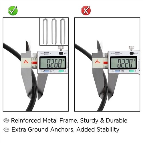 Disc Golf Basket Target Metal Practice Basket w/ 24-Chain 3 Discs Carrying Bag