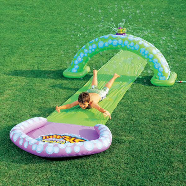 Scivolo D'Acqua Da Giardino Con Arco 488cm Divertimento Piscina Mare Estate val