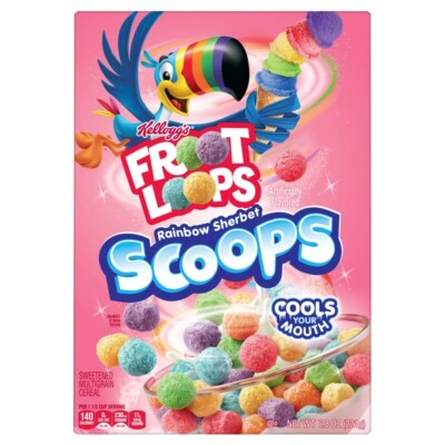 Kellogg's 7.8 oz. Froot Loops RAINBOW SHERBET SCOOPS Think Ice Cream *BB 3/2025*