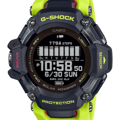 Pre-owned Casio G-shock Gbd-h2000-1a9jr Black G-squad Sport Men's Watch In Box