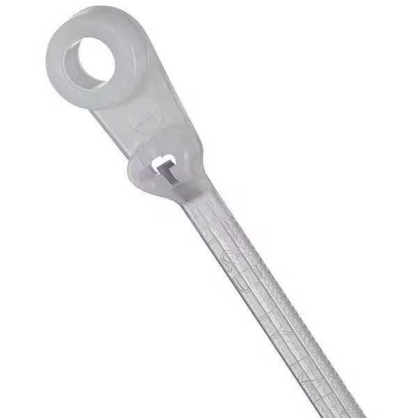 Cable Tie 6 Inch Mountable Nylon 40 lb Plenum Rated Screw Mount 100 Pack