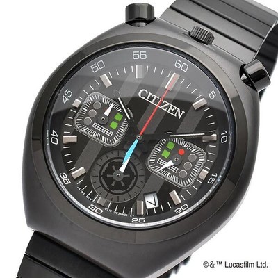 Pre-owned Citizen An3669-52e Black Star Wars Darth Vader Men's Watch In Box