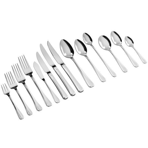 Acopa Landsdale 18/8 Stainless Steel Extra Heavy Weight Flatware - 12/Case