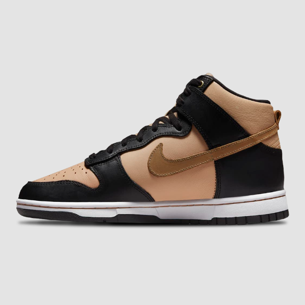 

Женские кроссовки Nike Dunk High LXX Black Flax/Vachetta Tan (DX0346-001), Nike Women's Dunk High LXX