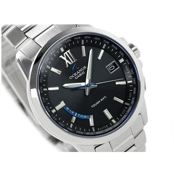 Pre-owned Casio Oceanus Ocw-t150-1ajf Classic Radio Solar Men Watch Japan Ocw-t150-1a