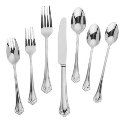 ALCOTT 89 pc piece set Service for of 12 Stainless 18/10 Flatware Lenox NEW
