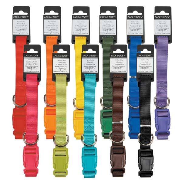 Nylon Dog Collar, Zack & Zoey, Usa Seller, 11 Colors 4 Sizes! Durable! Puppy