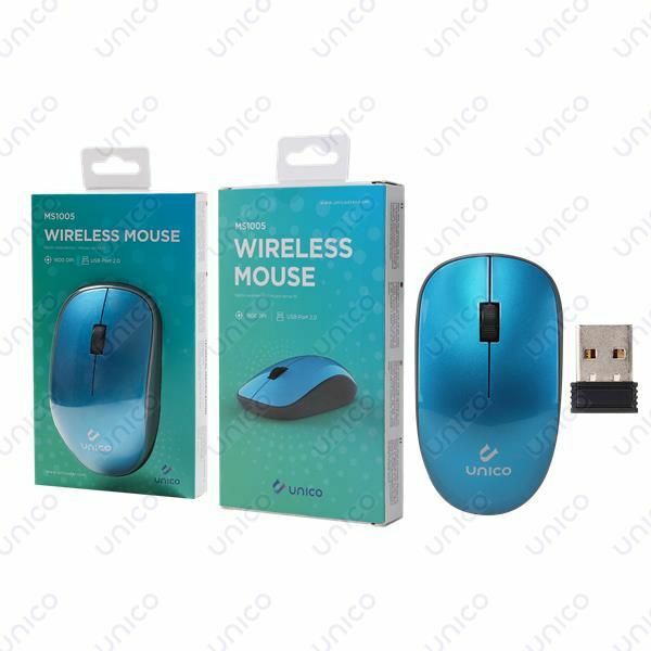 Mouse Ottico Wireless Senza Fili Unico Ms1005 Blu cir