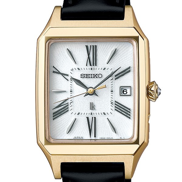 Pre-owned Seiko Lukia Grow Ssvw212 Women's Watch Square Leather Belt Gold 2023