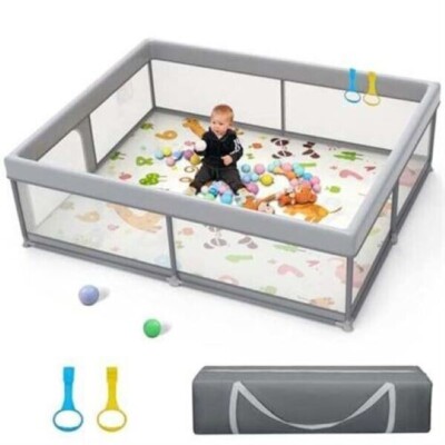 Palopalo  71''x59'' Extra Large Baby Playpen, Sturdy Safety Playard for Babies
