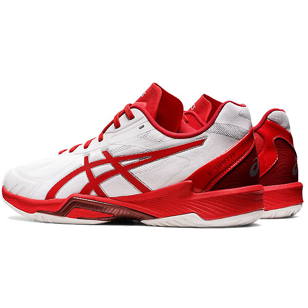 シューズ Asics V-Swift FF 3 27cm ASICS Volleyball Shoes V-SWIFT FF 3 Low 1053A042 White Red