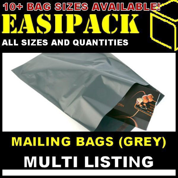 GREY MAILING MAIL BAGS SACKS strong poly plastic for Postage Postal