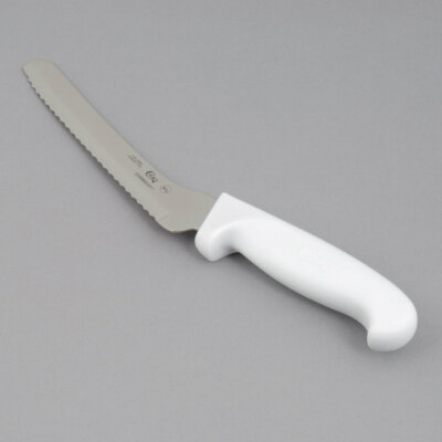 Choice White Offset Serrated Edge Bread Knife (select size below)