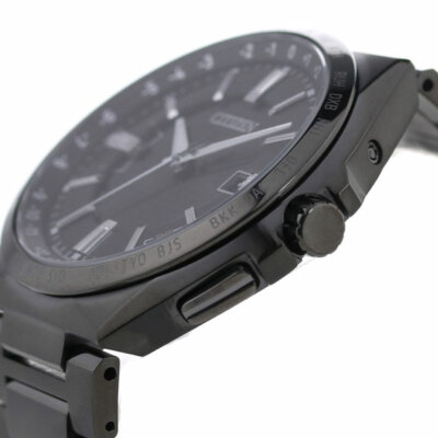 Pre-owned Citizen Attesa Cb0215-51e Eco-drive Direct Flight Atomic Titanium Men Watch