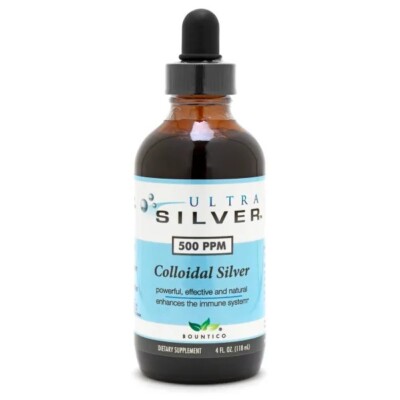 Ultra Silver Dietary Mineral Colloidal Silver 500 PPM Supplement -