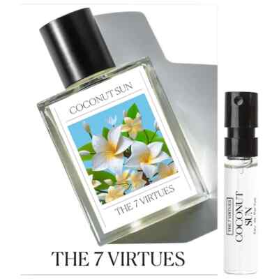 NEW THE 7 VIRTUES COCONUT SUN EAU DE PARFUM SPRAY SAMPLE TRAVEL SIZE 1.7 ML