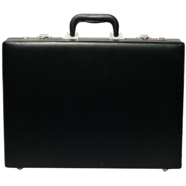 Homme nappa cuir hq extensible executive attache serviette sac étui noir 6910
