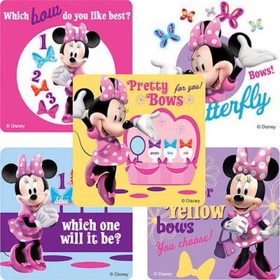 15 Disney Minnie Mouse Bowtique  Stickers Teacher Supply Party Favors 