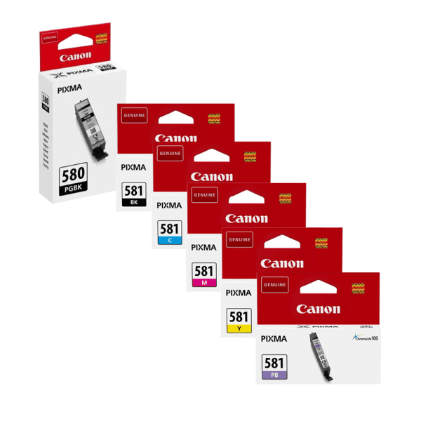 Genuine Canon PGI-580 / CLI-581  6 Colour Ink Cartridge Pack - Vat Inc