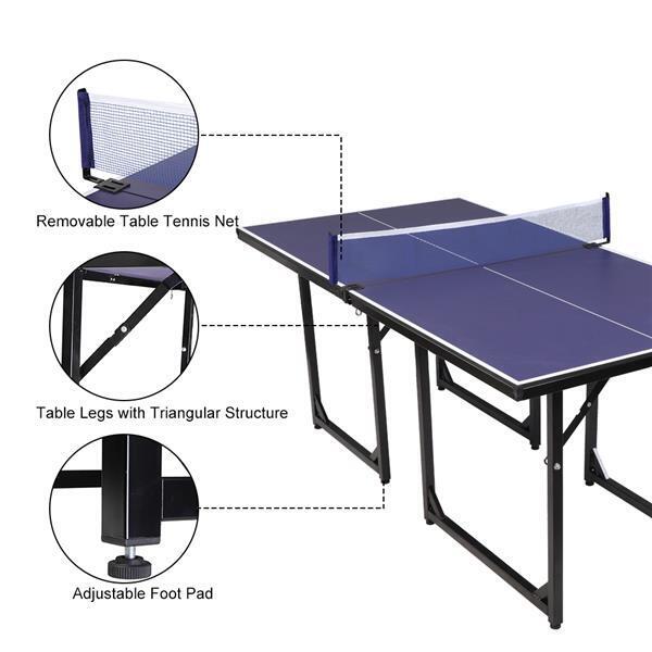 Indoor Outdoor Foldable Party Table Ping Pong Sport Tennis Table Official Size