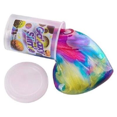 GALAXY SLIME IN A POT - 3657 COLOURFUL RAINBOW PUTTY GOO SLIMEY UNIVERSE