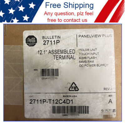 New Sealed 2711P-T12C4D1 PanelView Plus 1250 Touch/Enet/RS-232 2711PT12C4D1 AB