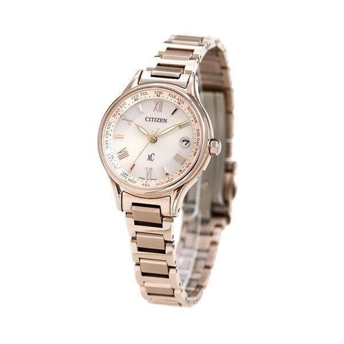 Pre-owned Citizen Xc Eco Drive Ec1164-53w Titania Line Happy Flight Women's Watch