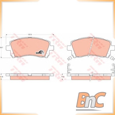 VORNE SCHEIBENBREMSE BREMSBELAGSATZ FÜR SUBARU TRW OEM 26296AC040 GDB3217 HD