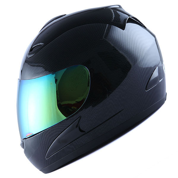 Full Face Helmet Street Bike Carbon Fiber Black S M L Xl