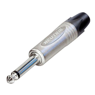 6.3mm Neutrik NP-2-X Jack plug Mono Mono, Nickelgehäuse