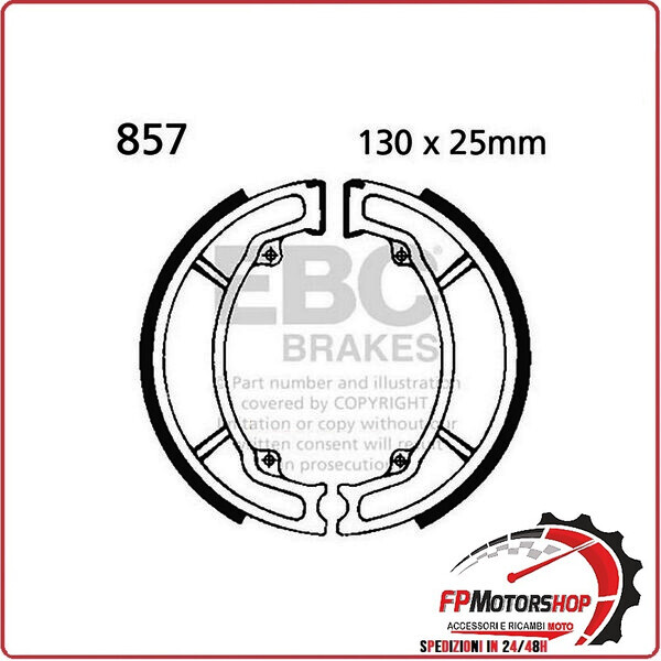 GANASCE FRENO PER MOTO PEUGEOT ELYSEO 125/150 99>01 EBC 857