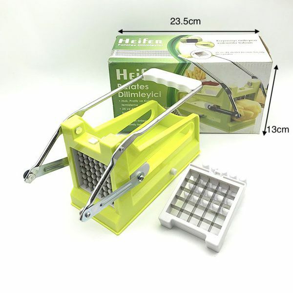 Taglia Patate Affetta Lame Acciaio Inox Patatine Bastoncino Cucina hmj