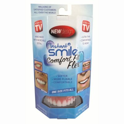 Instant Smile Comfort Fit Flex Bright White Upper veneers +3 Packs of Beads