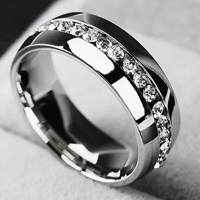 14K White Gold Plated 1Ct Round Lab-Created Diamond Women's Valentine Gift Ring
