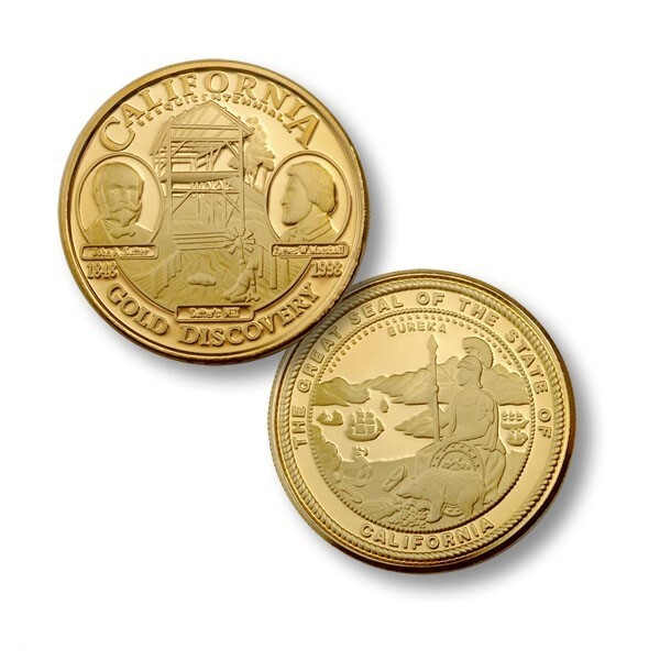 CALIFORNIA GOLD DISCOVERY SUTTERS MILL CHALLENGE COIN