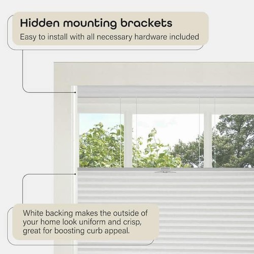 ACHIM Top Down Bottom Up Honeycomb Cordless Cellular Shade White 36 x 64