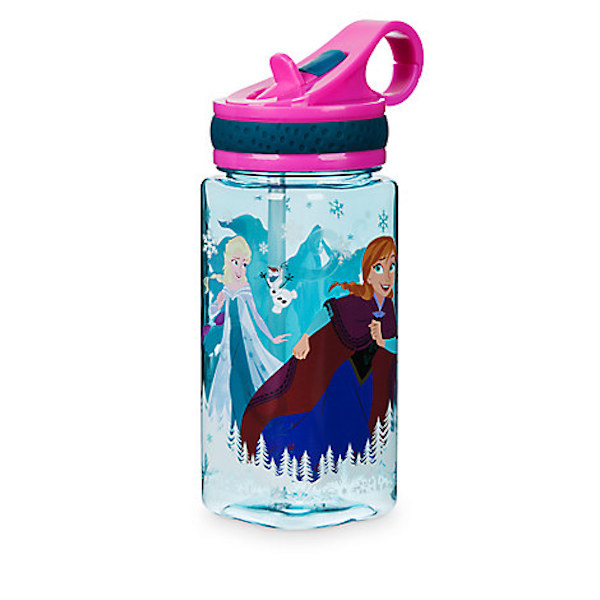 NWT DISNEY Store WATER Bottle Frozen Elsa Anna Olaf PLASTIC Drink 16 oz