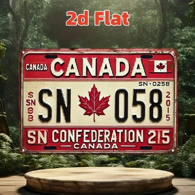 Blechschild Canada Kanada Confederation Metallschild Retro Nostalgie TEL1980