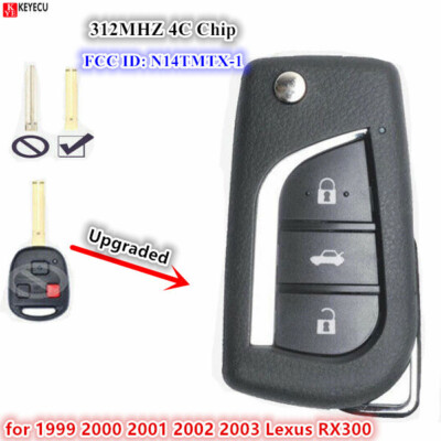 for 1999 2000 2001 2002 2003 Lexus RX300 Upgraded Flip Remote Key Fob N14TMTX-1