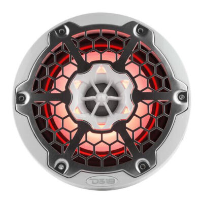 Pair of DS18 HYDRO White 6.5'' 600W 4 Ohm 2-Way Marine Speakers RGB NXL-6M