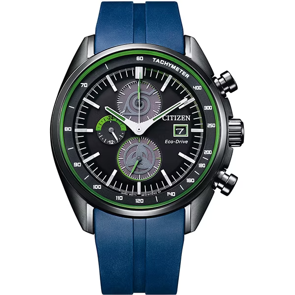 Pre-owned Citizen X Naruto Limited Collaboration Kakashi Ca0597-24e Eco-drive Watch Men