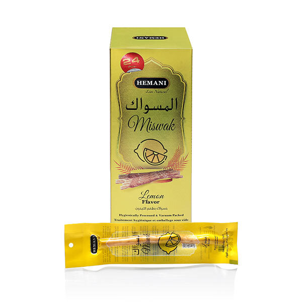 Lemon Sewak Natural Miswak Stick for Teeth 6 Inches (Pack of 24 ) Chewing Toothb